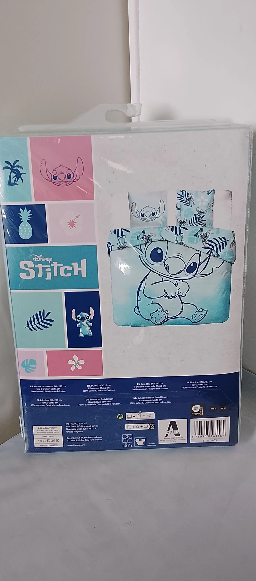 Funda de edredón Stitch 240x220cm almohada 63x63cm 100% Algodón – photo 2